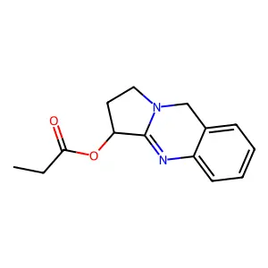 Pyrrolo(2,1-b)quinazolin-3-ol, 1,2,3,9-tetrahydro-, propanoate (ester), (R)- structure