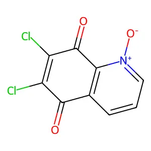 5,8-Quinolinedione, 6,7-dichloro-, 1-oxide structure
