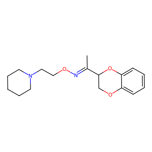 Ethanone, 1-(2,3-dihydro-1,4-benzodioxin-2-yl)-, O-[2-(1-piperidinyl)ethyl]oxime structure