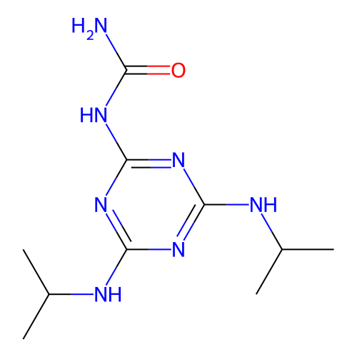 [4,6-Bis(propan-2-ylamino)-1,3,5-triazin-2-yl]urea structure