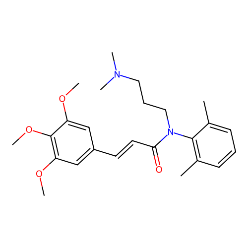 Cinnamanilide, 2',6'-dimethyl-N-(3-(dimethylamino)propyl)-3,4,5-trimethoxy- structure