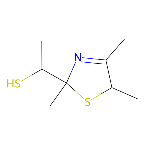 2-(1-Mercaptoethyl)-2,4,5-trimethyl-3-thiazoline structure