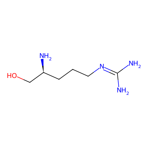 N-(4-Amino-5-hydroxy-pentyl)-guanidine structure