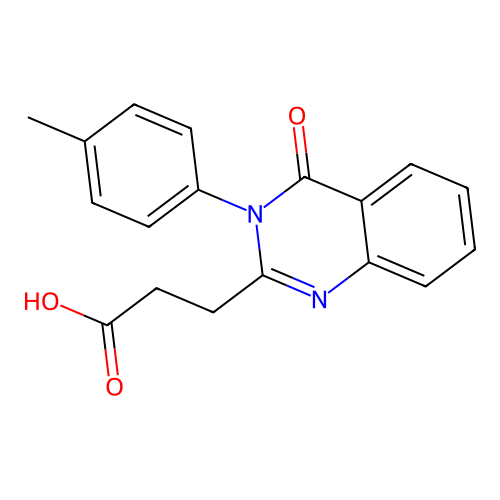 3-[3-(4-Methylphenyl)-4-oxo-3,4-dihydroquinazolin-2-yl]propanoic acid structure
