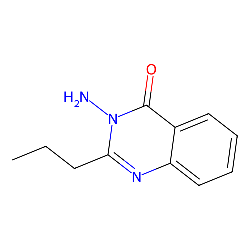 3-amino-2-propyl-4(3H)-quinazolinone structure