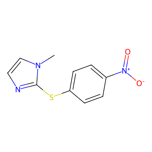 1-methyl-2-[(4-nitrophenyl)thio]-1H-imidazole structure