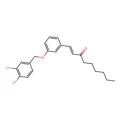 (1E)-1-{3-[(3,4-Dichlorophenyl)methoxy]phenyl}non-1-EN-3-one structure