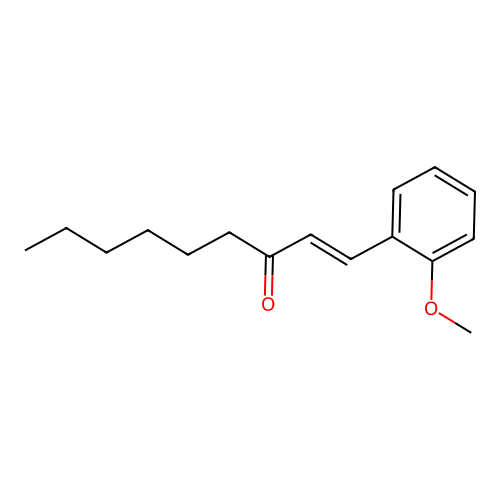 (E)-1-(2-methoxyphenyl)non-1-en-3-one structure