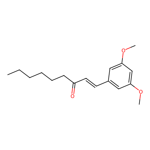 (E)-1-(3,5-dimethoxyphenyl)non-1-en-3-one structure