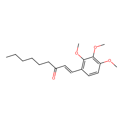 (E)-1-(2,3,4-trimethoxyphenyl)non-1-en-3-one structure