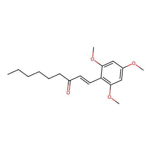 (1E)-1-(2,4,6-Trimethoxyphenyl)non-1-EN-3-one structure