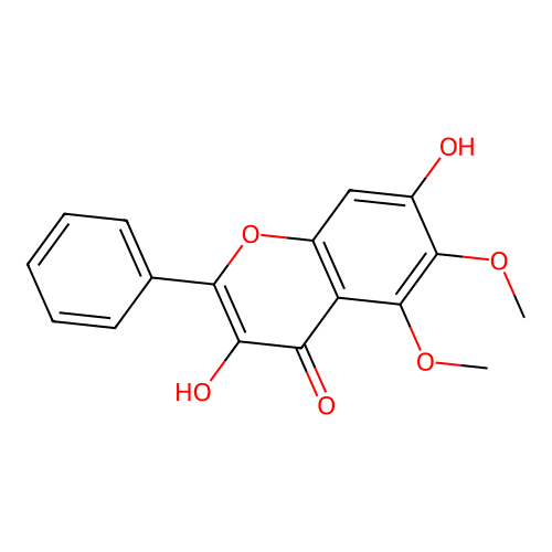 3,7-Dihydroxy-5,6-dimethoxyflavone structure