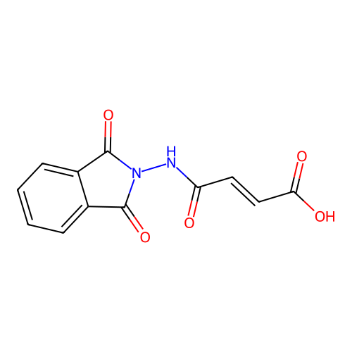 (E)-4-[(1,3-dioxo-1,3-dihydro-2H-isoindol-2-yl)amino]-4-oxo-2-butenoic acid structure