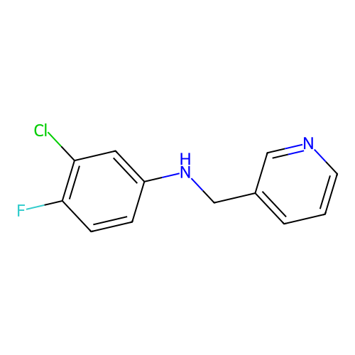3-chloro-4-fluoro-N-(pyridin-3-ylmethyl)aniline structure