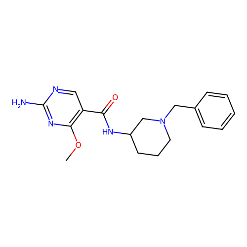 5-Pyrimidinecarboxamide, 2-amino-N-(1-benzyl-3-piperidyl)-4-methoxy- structure