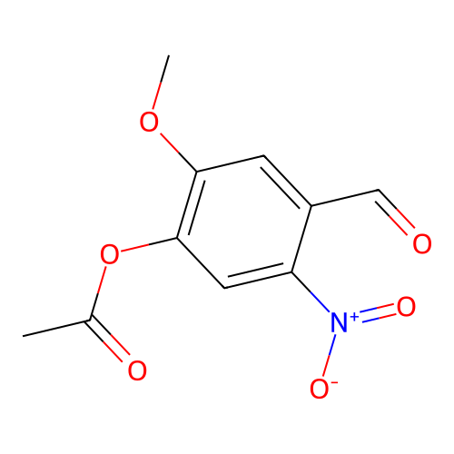 4-Formyl-2-methoxy-5-nitrophenyl acetate structure