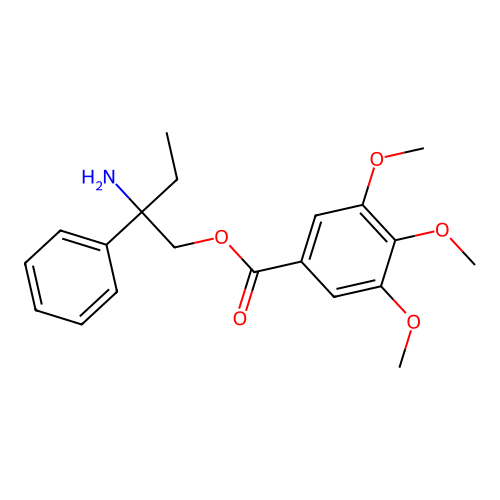 (2-Amino-2-phenylbutyl) 3,4,5-trimethoxybenzoate structure