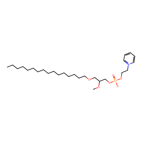 rac-1-Hexadecyloxy-2-methoxypropyl-3-(2'-pyridylethyl) phosphonate structure