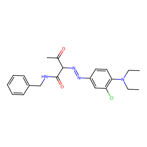 N-Benzyl-2-((3-chloro-4-(diethylamino)phenyl)azo)-3-oxobutyramide structure