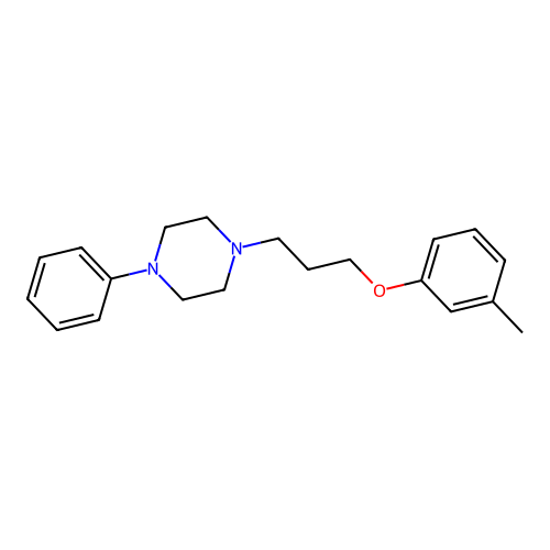 Piperazine, 1-(3-(3-methylphenoxy)propyl)-4-phenyl- structure