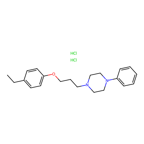 Piperazine, 1-(3-(4-ethylphenoxy)propyl)-4-phenyl-, dihydrochloride structure