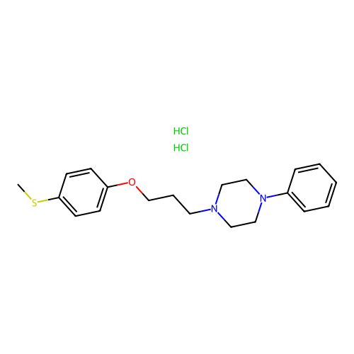 Piperazine, 1-(3-(4-(methylthio)phenoxy)propyl)-4-phenyl-, dihydrochloride structure