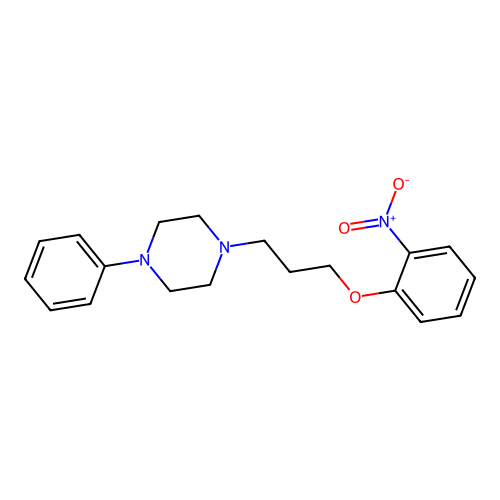 Piperazine, 1-(3-(2-nitrophenoxy)propyl)-4-phenyl- structure