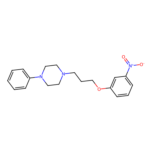 Piperazine, 1-(3-(3-nitrophenoxy)propyl)-4-phenyl- structure