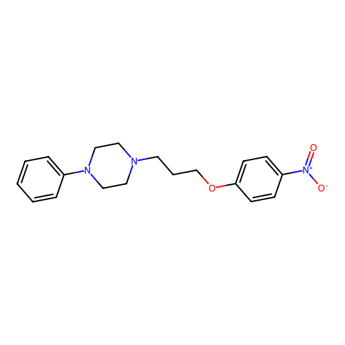 Piperazine, 1-(3-(4-nitrophenoxy)propyl)-4-phenyl- structure