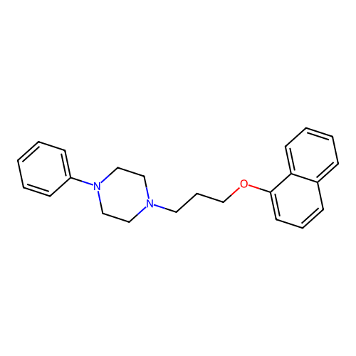 Piperazine, 1-(3-(1-naphthalenyloxy)propyl)-4-phenyl- structure
