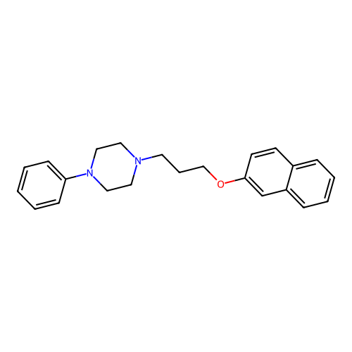 Piperazine, 1-(3-(2-naphthalenyloxy)propyl)-4-phenyl- structure