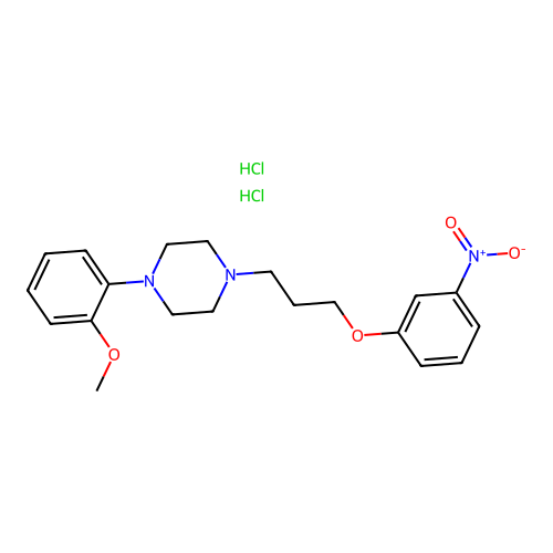 Piperazine, 1-(2-methoxyphenyl)-4-(3-(3-nitrophenoxy)propyl)-, dihydrochloride structure
