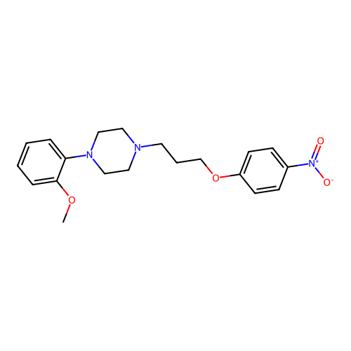 Piperazine, 1-(2-methoxyphenyl)-4-(3-(4-nitrophenoxy)propyl)- structure