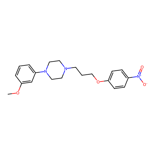 Piperazine, 1-(3-methoxyphenyl)-4-(3-(4-nitrophenoxy)propyl)- structure