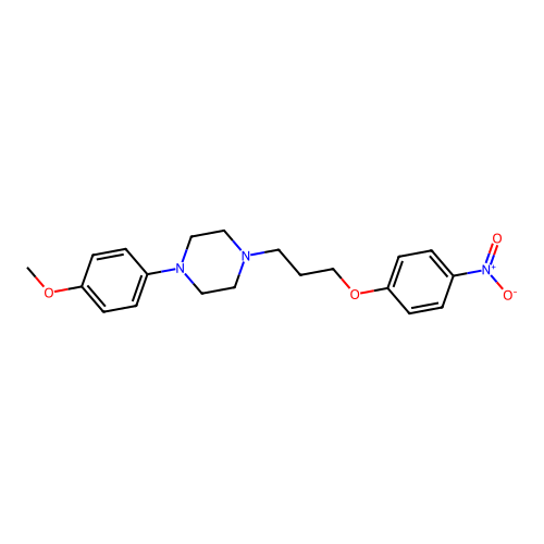 Piperazine, 1-(4-methoxyphenyl)-4-(3-(4-nitrophenoxy)propyl)- structure