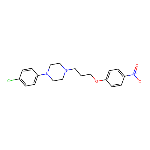 Piperazine, 1-(4-chlorophenyl)-4-(3-(4-nitrophenoxy)propyl)- structure