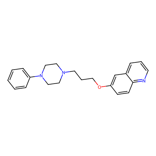 Quinoline, 6-(3-(4-phenyl-1-piperazinyl)propoxy)- structure