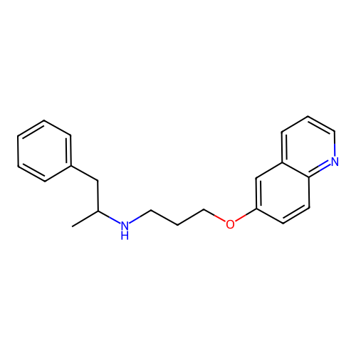 Benzeneethanamine, alpha-methyl-N-(3-(6-quinolinyloxy)propyl)- structure