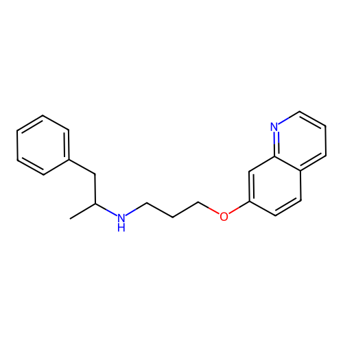 Benzeneethanamine, alpha-methyl-N-(3-(7-quinolinyloxy)propyl)- structure