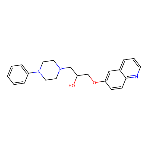 1-Piperazineethanol, 4-phenyl-alpha-((6-quinolinyloxy)methyl)- structure