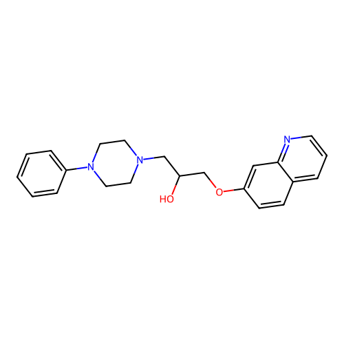 1-Piperazineethanol, 4-phenyl-alpha-((7-quinolinyloxy)methyl)- structure