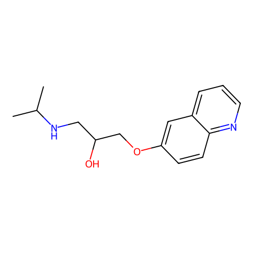 2-Propanol, 1-((1-methylethyl)amino)-3-(6-quinolinyloxy)- structure