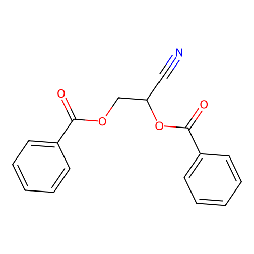 1-Cyanoethane-1,2-diyl dibenzoate structure
