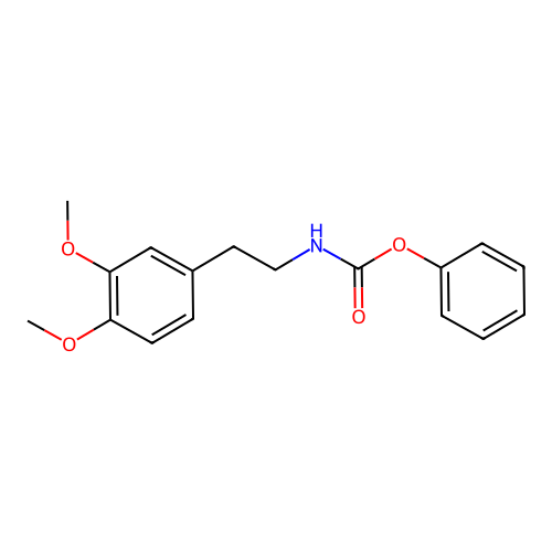 phenyl N-(3,4-dimethoxyphenethyl)carbamate structure