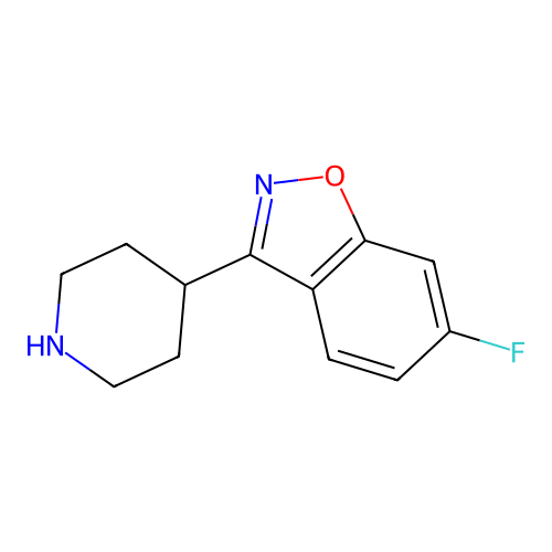3-(4-Piperidyl)-6-fluoro-1,2-benzisoxazole structure