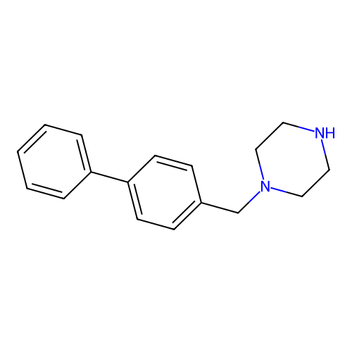 1-[(4-Phenylphenyl)methyl]piperazine structure