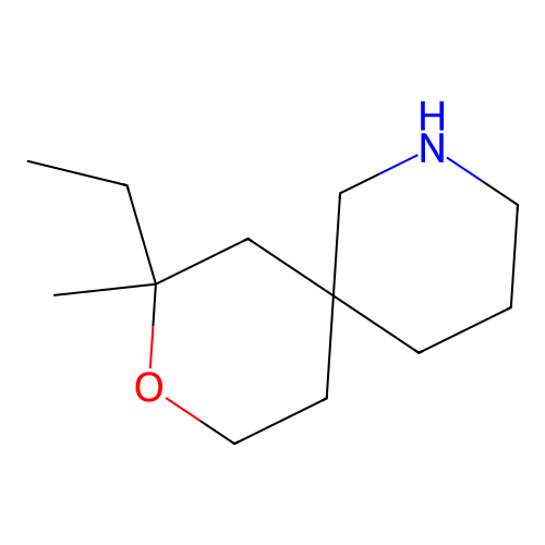 8-Ethyl-8-methyl-9-oxa-2-azaspiro[5.5]undecane structure