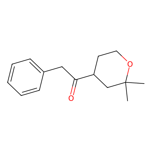 1-(2,2-dimethyltetrahydro-2H-pyran-4-yl)-2-phenylethanone structure