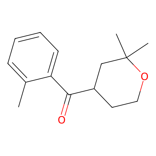 (2,2-dimethyltetrahydro-2H-pyran-4-yl)(o-tolyl)methanone structure