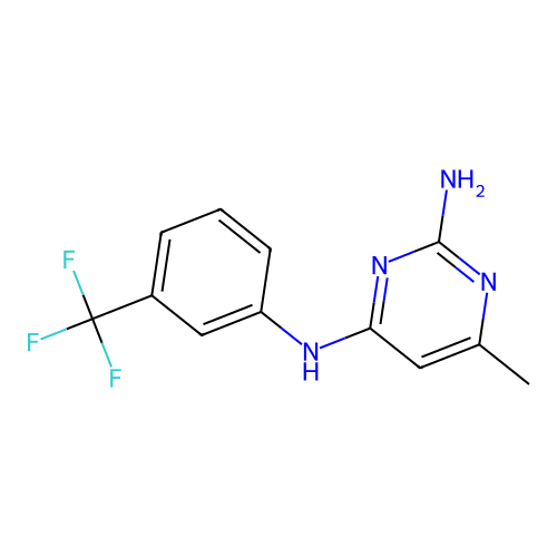 6-methyl-N~4~-[3-(trifluoromethyl)phenyl]-2,4-pyrimidinediamine structure